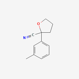 molecular formula C12H13NO B8337481 2-m-Tolyltetrahydrofuran-2-carbonitrile 
