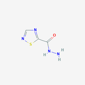 molecular formula C3H4N4OS B8337490 1,2,4-Thiadiazole-5-carbohydrazide 