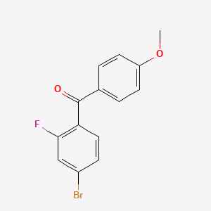 molecular formula C14H10BrFO2 B8337491 (4-Bromo-2-fluorophenyl)(4-methoxyphenyl)methanone 