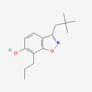molecular formula C15H21NO2 B8337505 6-Hydroxy-3-neopentyl-7-propyl-1,2-benzisoxazole 