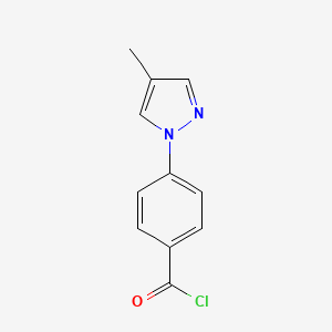 molecular formula C11H9ClN2O B8337547 4-(4-Methylpyrazol-1-yl)benzoyl chloride CAS No. 220461-84-7
