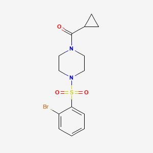 (4-((2-Bromophenyl)sulfonyl)piperazin-1-yl)(cyclopropyl)-methanone