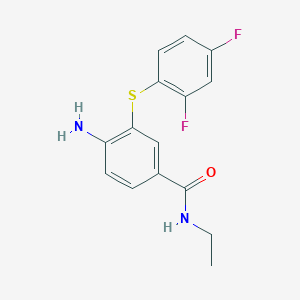 N-ethyl4-amino-3-(2,4-difluorophenylthio)benzamide