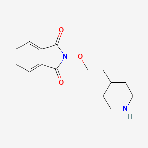 molecular formula C15H18N2O3 B8337637 2-(2-(Piperidin-4-yl)ethoxy)isoindole-1,3-dione 