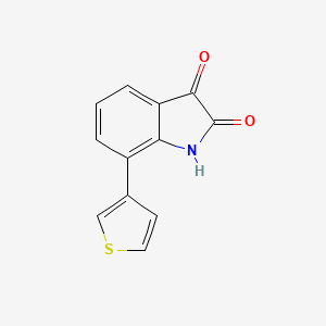molecular formula C12H7NO2S B8337656 7-(Thiophen-3-yl)indoline-2,3-dione 