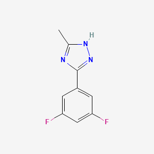 molecular formula C9H7F2N3 B8337697 3-(3,5-Difluoro-phenyl)-5-methyl-[1,2,4]triazole 