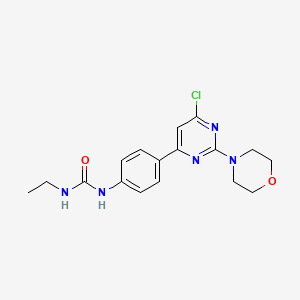 molecular formula C17H20ClN5O2 B8337752 1-(4-(6-Chloro-2-morpholinopyrimidin-4-yl)phenyl)-3-ethylurea 