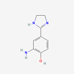 molecular formula C9H11N3O B8337755 2-Amino-4-(4,5-dihydro-1h-imidazol-2-yl)phenol 