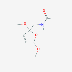 molecular formula C9H15NO4 B8337851 2-Acetylaminomethyl-2,5-dimethoxy-2,5-dihydrofuran 