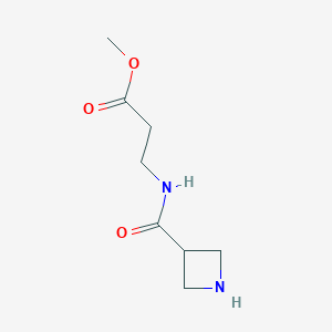 molecular formula C8H14N2O3 B8337863 3-[(Azetidine-3-carbonyl)-amino]-propionic acid methyl ester 