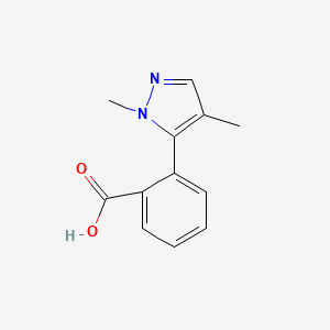 molecular formula C12H12N2O2 B8337866 2-(1,4-dimethyl-1H-pyrazol-5-yl)benzoic acid 