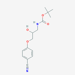 molecular formula C15H20N2O4 B8337890 Tert-butyl 3-(4-cyanophenoxy)-2-hydroxypropylcarbamate 