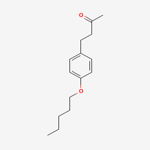 molecular formula C15H22O2 B8337910 4-(4-Pentoxyphenyl)-2-butanone 