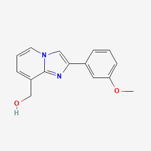 molecular formula C15H14N2O2 B8337936 8-Hydroxymethyl-2-(3-methoxyphenyl)imidazo[1,2-a]pyridine 