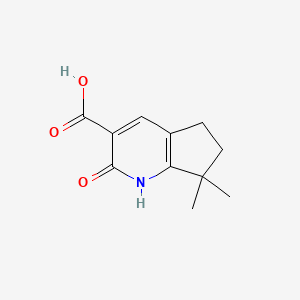 molecular formula C11H13NO3 B8337943 2-Hydroxy-7,7-dimethyl-6,7-dihydro-5H-cyclopenta[b]pyridine-3-carboxylic acid 