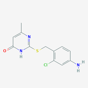 2-{[(4-Amino-2-chlorophenyl)methyl]sulfanyl}-6-methylpyrimidin-4-ol