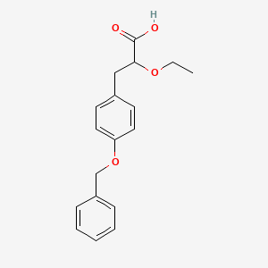 molecular formula C18H20O4 B8337975 3-[4-(Benzyloxy)phenyl]-2-ethoxypropanoic acid 