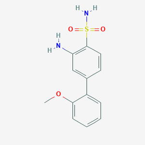 molecular formula C13H14N2O3S B8337982 2-Amino-4-(2-methoxyphenyl)-benzenesulfonamide 