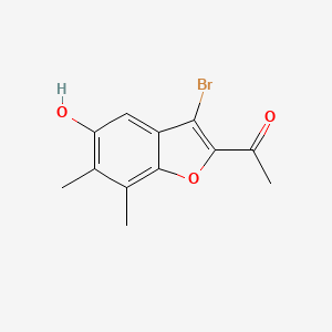 1-(3-Bromo-5-hydroxy-6,7-dimethyl-benzofuran-2-yl)-ethanone