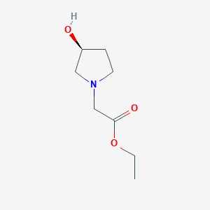 molecular formula C8H15NO3 B8338004 ethyl (S)-(-)-2-(3-hydroxy-1-pyrrolidinyl)acetate 