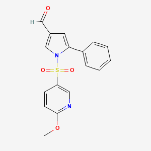 1-[(6-Methoxypyridin-3-yl)sulfonyl]-5-phenyl-1H-pyrrole-3-carbaldehyde