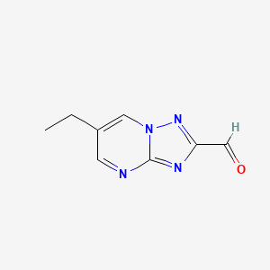 molecular formula C8H8N4O B8338038 6-Ethyl-[1,2,4]triazolo[1,5-a]pyrimidine-2-carbaldehyde CAS No. 749930-62-9