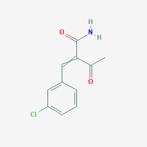 molecular formula C11H10ClNO2 B8338064 2-Acetyl-3-(3-chlorophenyl)acrylamide 