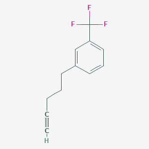 molecular formula C12H11F3 B8338068 5-(3-Trifluoromethylphenyl)pent-1-yne 
