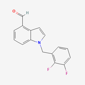 molecular formula C16H11F2NO B8338074 1-(2,3-Difluorobenzyl)indole-4-carbaldehyde 