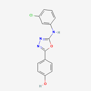 4-[5-(3-Chloro-phenylamino)-[1,3,4]oxadiazol-2-yl]-phenol