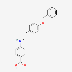 molecular formula C22H21NO3 B8338104 4-({2-[4-(Benzyloxy)phenyl]ethyl}amino)benzoic acid CAS No. 61439-62-1
