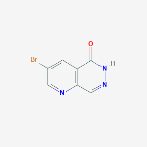 molecular formula C7H4BrN3O B8338115 7-Bromo-1-hydroxy-3,5-diazaisoquinoline 