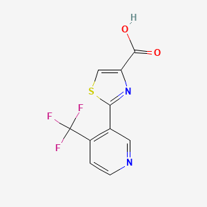 molecular formula C10H5F3N2O2S B8338145 4-Thiazolecarboxylic acid, 2-[4-(trifluoromethyl)-3-pyridinyl]- 