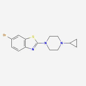 molecular formula C14H16BrN3S B8338157 6-Bromo-2-(4-cyclopropylpiperazin-1-yl)benzothiazole 