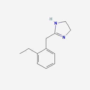 molecular formula C12H16N2 B8338178 2-(2-Ethyl-benzyl)-4,5-dihydro-1H-imidazole 
