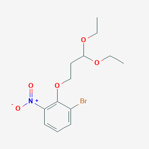 molecular formula C13H18BrNO5 B8338179 1-Bromo-2-(3,3-diethoxypropoxy)-3-nitrobenzene 