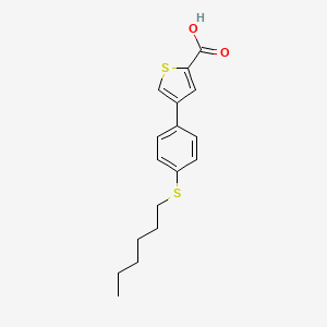 molecular formula C17H20O2S2 B8338183 4-(4-(Hexylthio)phenyl)thiophene-2-carboxylic acid 