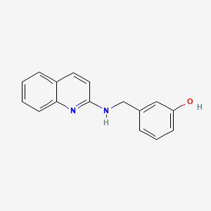 molecular formula C16H14N2O B8338216 3-(Quinolin-2-ylaminomethyl)-phenol 