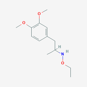 molecular formula C13H21NO3 B8338223 N-(1-Methyl-2-(3,4-dimethoxy-phenyl)-ethyl)-O-ethyl-hydroxylamine 