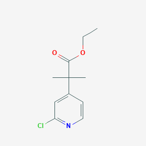 molecular formula C11H14ClNO2 B8338247 Ethyl 2-(2-chloropyridin-4-yl)-2-methylpropanoate 