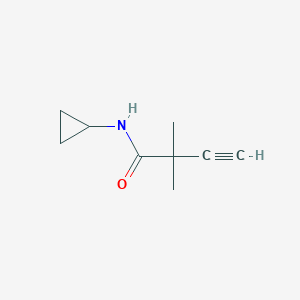 molecular formula C9H13NO B8338315 N-cyclopropyl-2,2-dimethylbut-3-ynamide 