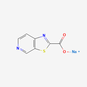 molecular formula C7H3N2NaO2S B8338383 Sodium thiazolo[5,4-c]pyridine-2-carboxylate 