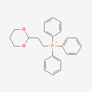 molecular formula C24H26O2P+ B8338421 2-(1,3-Dioxan-2-yl)ethyltriphenylphosphonium 