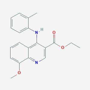 8-Methoxy-4-o-tolylamino-quinoline-3-carboxylic acid ethyl ester
