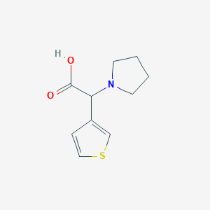 2-(Pyrrolidin-1-yl)-2-(thiophen-3-yl)acetic acid