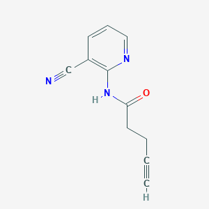 molecular formula C11H9N3O B8338483 Pent-4-ynoic acid (3-cyano-pyridin-2-yl)-amide 