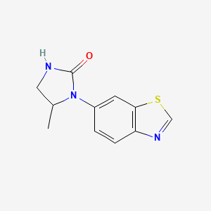 molecular formula C11H11N3OS B8338519 1-Benzothiazol-6-yl-5-methyl-imidazolidin-2-one 