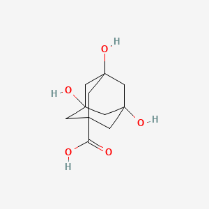 molecular formula C11H16O5 B8338528 1-Carboxy-3,5,7-trihydroxyadamantane 