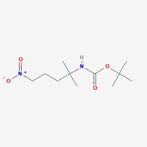 molecular formula C11H22N2O4 B8338539 (1,1-Dimethyl-4-nitro-butyl)-carbamic acid tert-butyl ester 