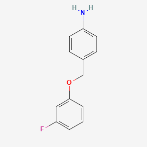 molecular formula C13H12FNO B8338557 4-(3-Fluoro-phenoxymethyl)-phenylamine 